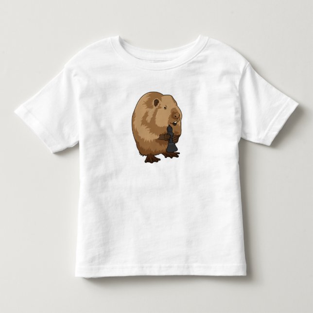 Camiseta De Bebé Beaver en el Obispo de Ajedrez con pieza de ajedre (Anverso)