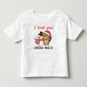 Camiseta De Bebé Beaver I Love You Snow Many Snowman Pun