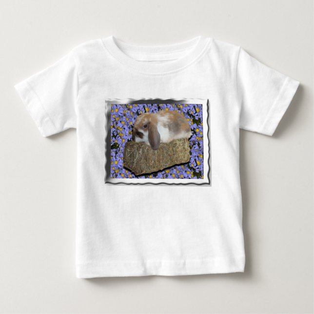 Camiseta De Bebé Bebé Adorable Lop Bunny en Mini Bale (Anverso)