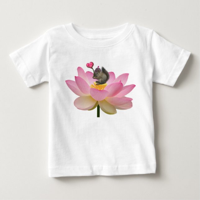 Camiseta De Bebé Bebé Adorablemente dulce Hipster Squirrel Bebé Cam (Anverso)