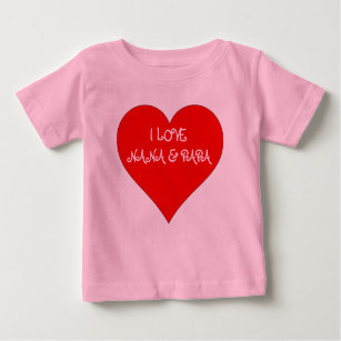 Camiseta De Bebé Bebé, amo a NANA y PAPA