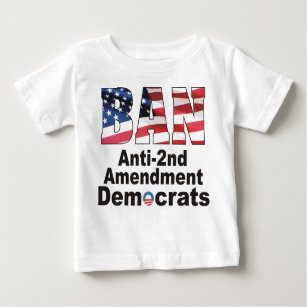 Camiseta De Bebé Bebé anti T de Demócratas de la enmienda de la