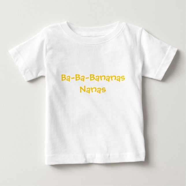 Camiseta De Bebé Bebé Ba-Ba-Bananas (Anverso)