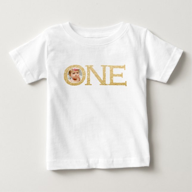 Camiseta De Bebé Bebé bebé bebé de un año de edad (Anverso)