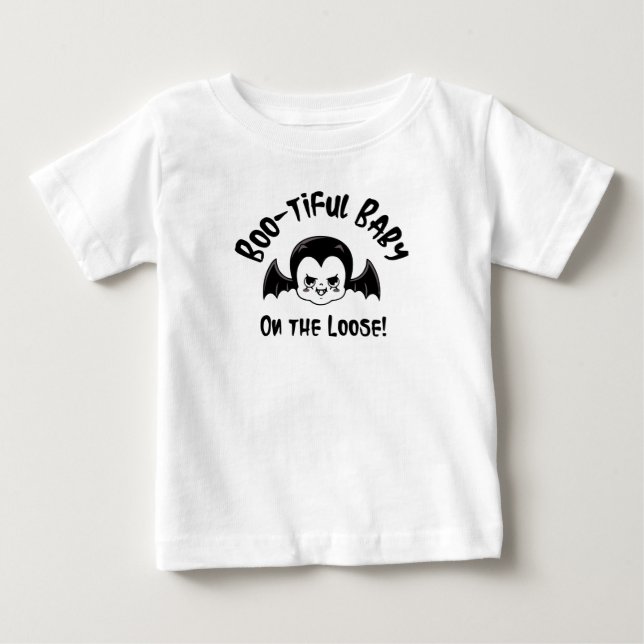 Camiseta De Bebé Bebé Bootiful On the Loose Kid Halloween divertido (Anverso)