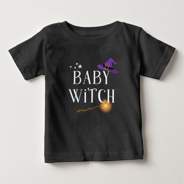 Camiseta De Bebé Bebé Bruja - Halloween en pareja familiar (Anverso)