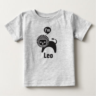 Camiseta De Bebé Bebé Camiseta-Leo del zodiaco
