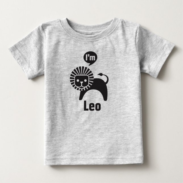 Camiseta De Bebé Bebé Camiseta-Leo del zodiaco (Anverso)