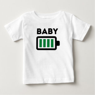 Camiseta De Bebé Bebé con batería completa