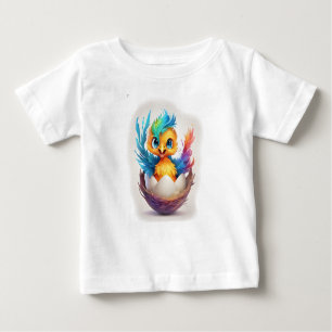 Camiseta De Bebé Bebé con colorido lindo Phoenix Hatching