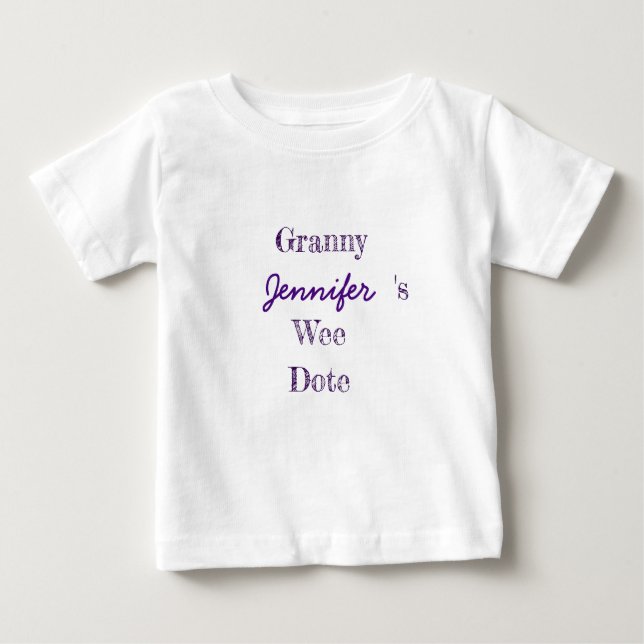 Camiseta De Bebé Bebé de abuela personalizado (Anverso)