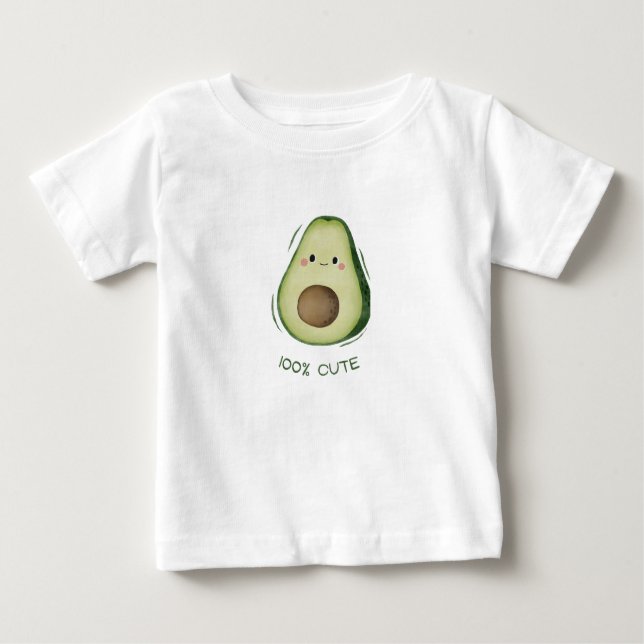 Camiseta De Bebé Bebé de aguacate 100% tipografía (Anverso)