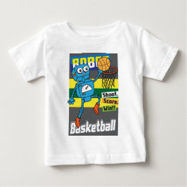 Camiseta De Bebé Bebé de baloncesto de Robot