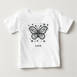Camiseta De Bebé Bebé de búfalo fluffy - Animal de la granja Kawaii