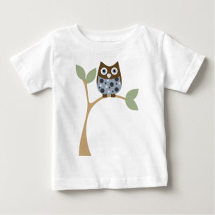 Camiseta De Bebé Bebé de búho azul