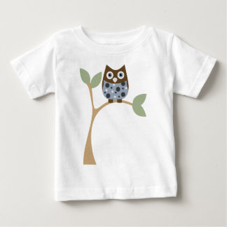 Camiseta De Bebé Bebé de búho azul