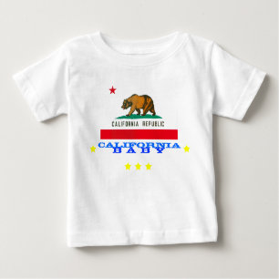 Camiseta De Bebé bebé de California + bandera