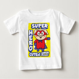 Camiseta De Bebé bebé de cerdo superhéroe