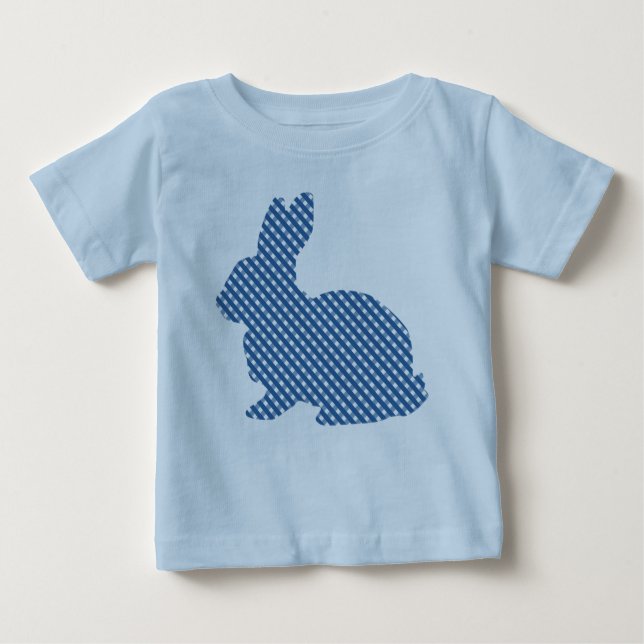 Camiseta De Bebé Bebé de conejito con cubierta azul (Anverso)