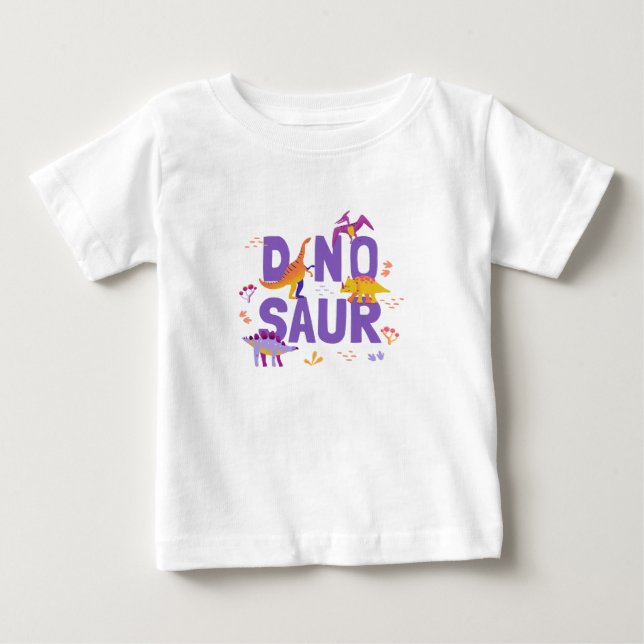 Camiseta De Bebé Bebé de dinosaurio (Anverso)