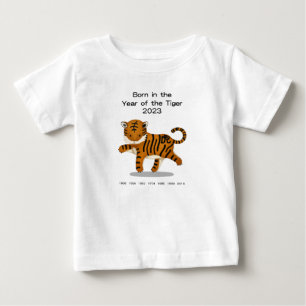 Camiseta De Bebé Bebé de enero de 2023 nacido en el año del Tigre