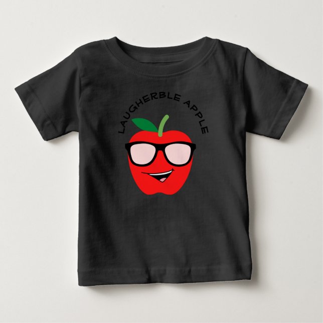Camiseta De Bebé Bebé de fruta de verano negro (Anverso)