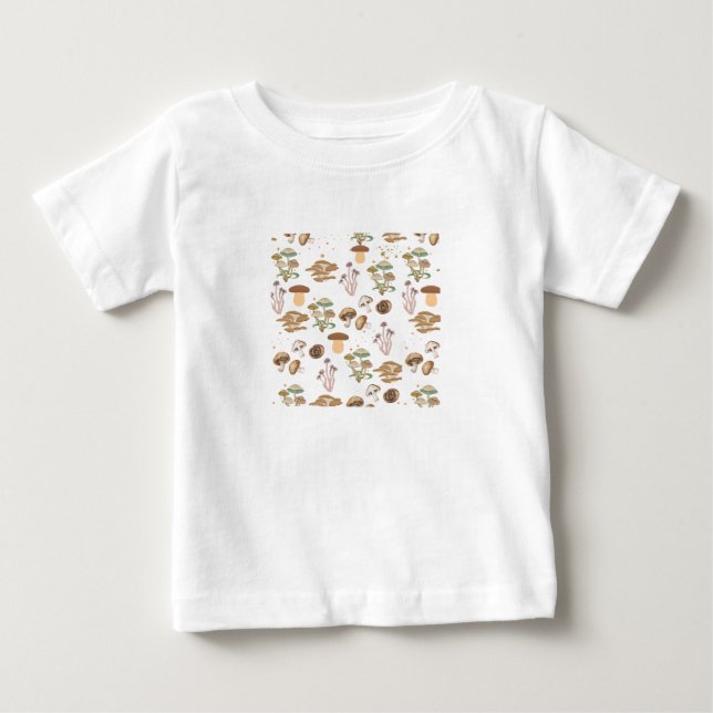 Camiseta De Bebé Bebé de hongos variados (Anverso)