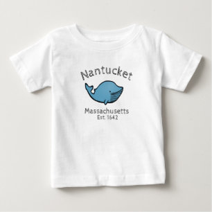 Camiseta De Bebé Bebé de la ballena azul de Nantucket