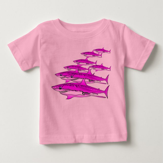 Camiseta De Bebé Bebé de la brigada de tiburones (Anverso)