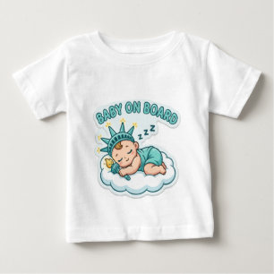 Camiseta De Bebé Bebé de la Estatua de la Libertad Durmiendo