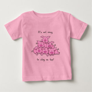 Camiseta De Bebé Bebé de la pirámide del cerdo/camiseta divertida