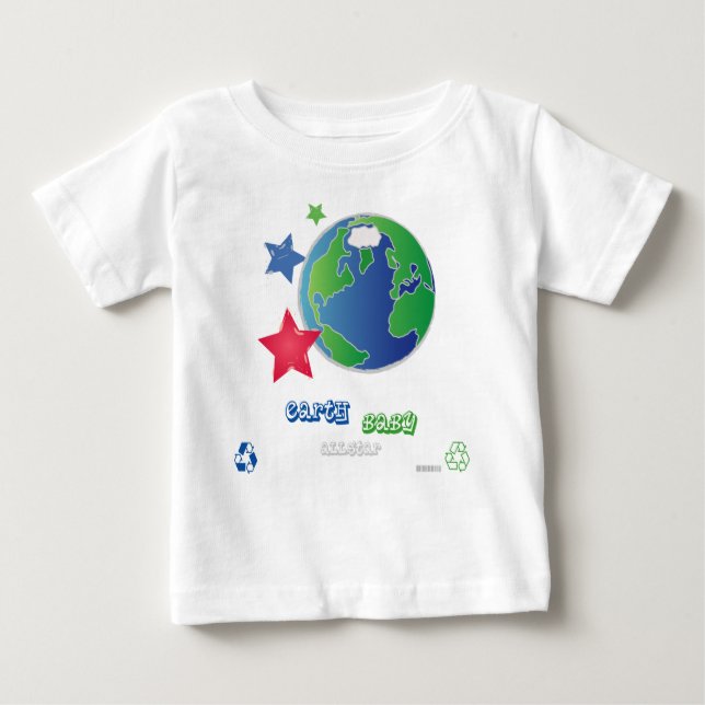 Camiseta De Bebé bebé de la tierra (Anverso)