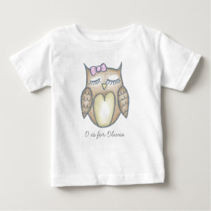 Camiseta De Bebé Bebé de lechuza dormido traje bodysuit - Personali