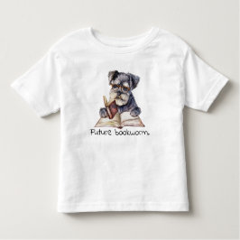 Camiseta De Bebé Bebé de lectura de perro de gusano futuro