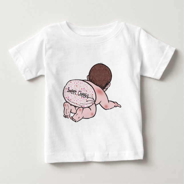Camiseta De Bebé Bebé de mejillas dulces (Anverso)