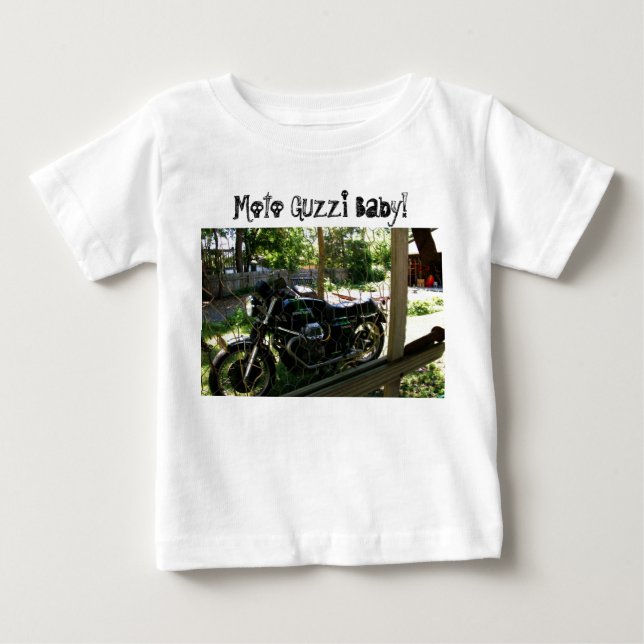 Camiseta De Bebé ¡Bebé de Moto Guzzi! (Anverso)