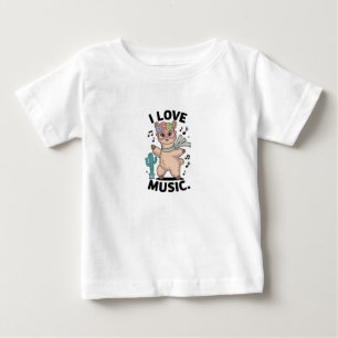 Camiseta De Bebé Bebé de música de amor de los Alpes