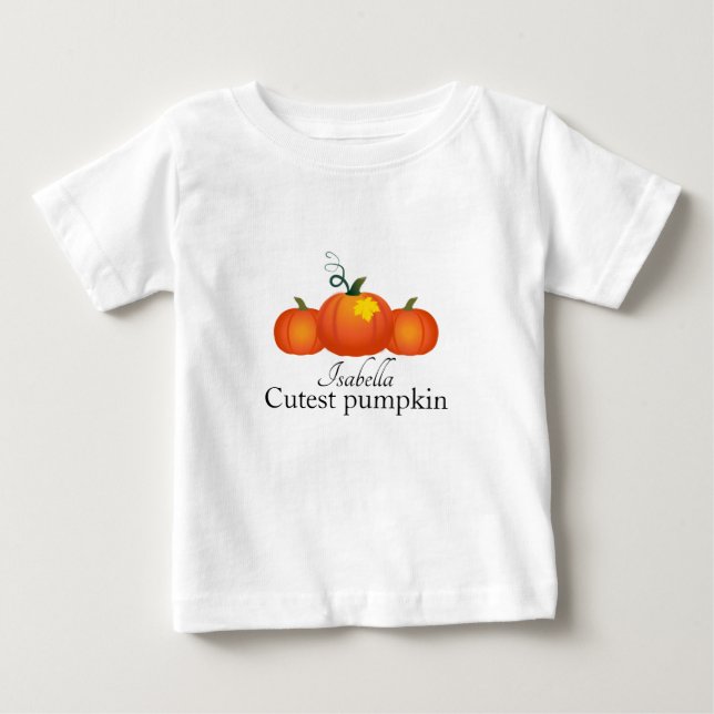 Camiseta De Bebé Bebé de parche de calabaza (Anverso)