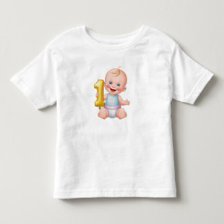 Camiseta De Bebé Bebé de un año de edad feliz cumpleaños