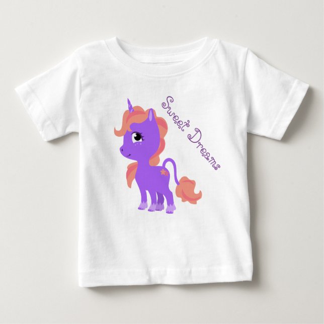 Camiseta De Bebé Bebé de Unicornio (Anverso)