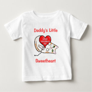 Camiseta De Bebé Bebé del gato de la tarjeta del día de San