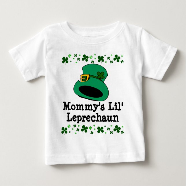 Camiseta De Bebé Bebé del Leprechaun de Lil de la mamá (Anverso)