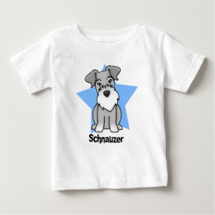 Camiseta De Bebé Bebé del Schnauzer de la estrella de Kawaii