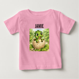 Camiseta De Bebé Bebé Dinosaurio Adorable Niño de Corta Edad que Ac