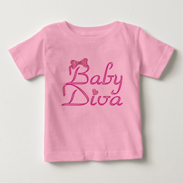 Camiseta De Bebé Bebé Diva (Anverso)