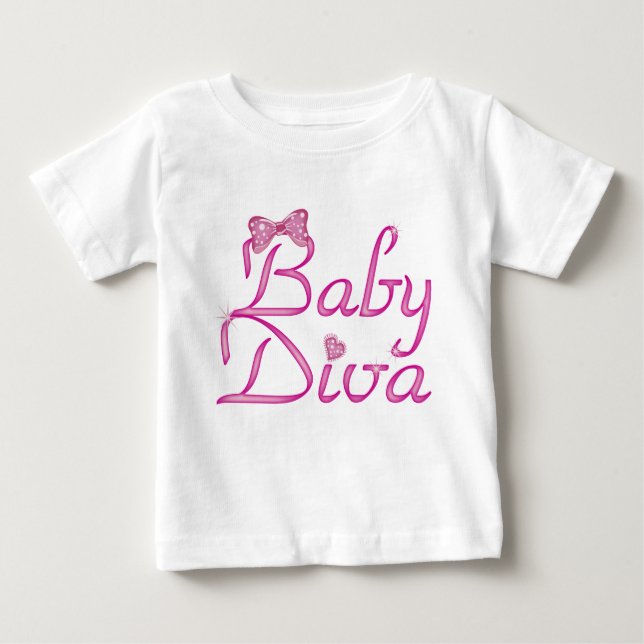 Camiseta De Bebé Bebé Diva (Anverso)