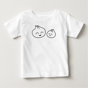 Camiseta De Bebé Bebé doblando camiseta coincidente (Xiao Long Bao