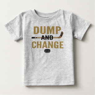 Camiseta De Bebé Bebé dorado y cambio de hockey