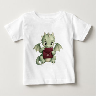 Camiseta De Bebé Bebé Dragón Adorable con Sobre Rojo para Niños