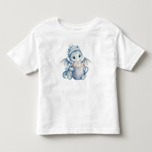 Camiseta De Bebé Bebé Dragón de Invierno Adorable con Cacao Calient